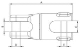 Hollex verbinder RVS316 – geschikt voor 8 mm, 10 mm en 13 mm ankerkettingen