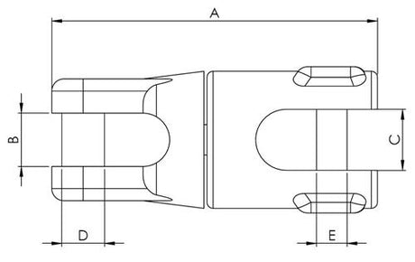 Hollex connector RVS316 – suitable for 8 mm, 10 mm and 13 mm anchor chains