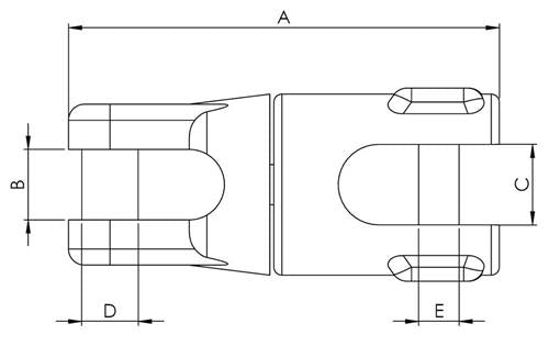 Hollex verbinder RVS316 – geschikt voor 8 mm, 10 mm en 13 mm ankerkettingen