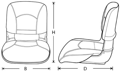 Hollex seat shell Silver Star cream/grey piping volume discount