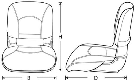 Hollex seat shell Silver Star cream/grey piping volume discount