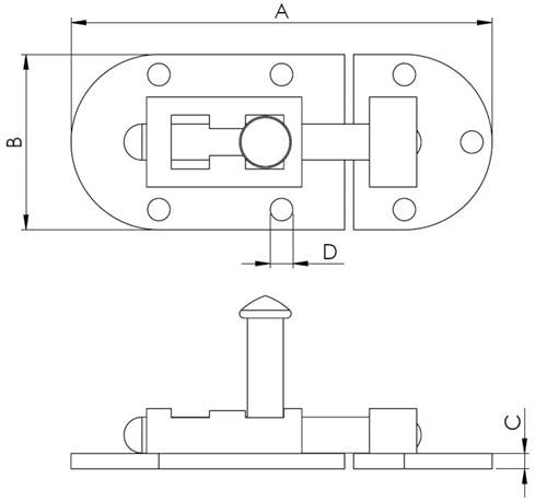 Hollex slotoverval 93,5x39mm