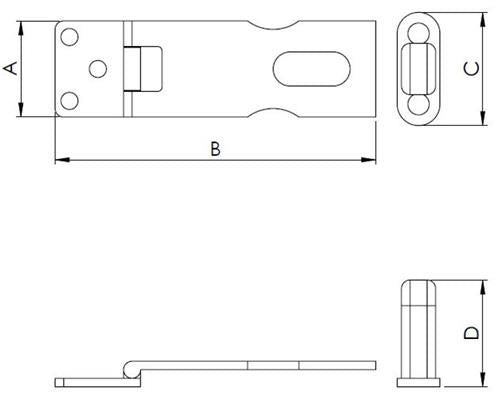 Hollex slotoverval 95mmx22mm