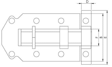 Hollex sluiting verschuifbaar 100mm