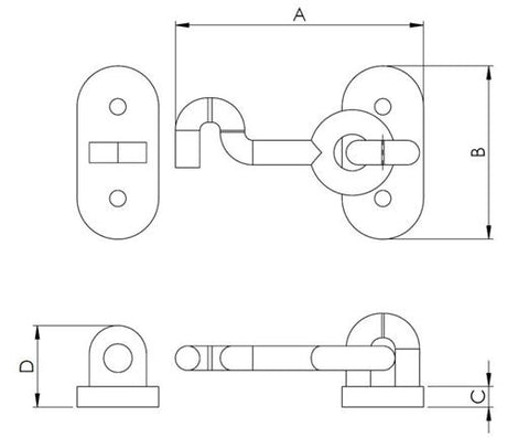 Stainless steel door closure