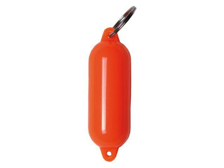 Drijvende sleutelhanger van PVC, type Star, oranje, lengte 99 mm en Ø 30 mm.