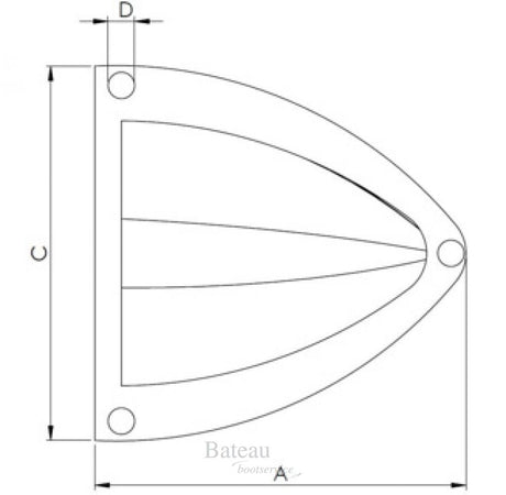 Hollex luchtschelp 43x42mm