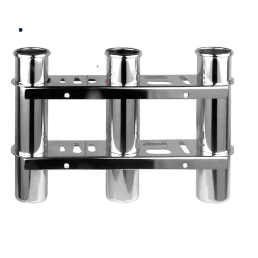 Rutenhalter aus Edelstahl mit 3 Rohren