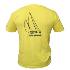 T-shirt, Crewman, ''Sailboat'', geel XS