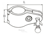 Middenstuk klapbaar RVS 22/25 mm - Bateau Bootservice