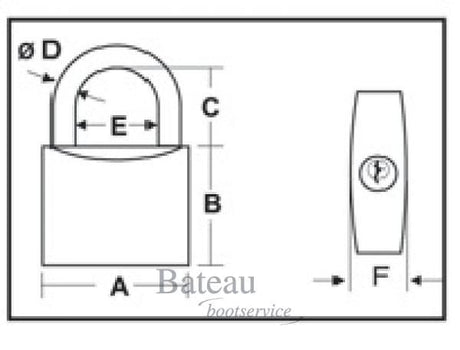 RVS Hangslot 50 mm - Bateau Bootservice