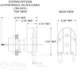 SeaStar &#034;NFB&#034; (no-feedback) 4.2 rotary stuursysteem met kabel - Bateau Bootservice