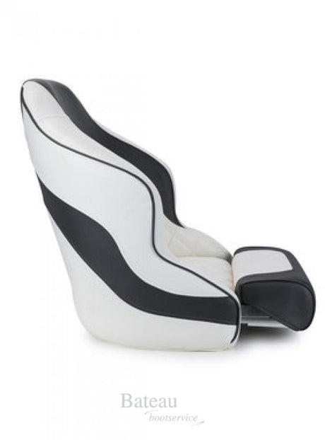 Sport Flip Up Boat Seat White/Charcoal