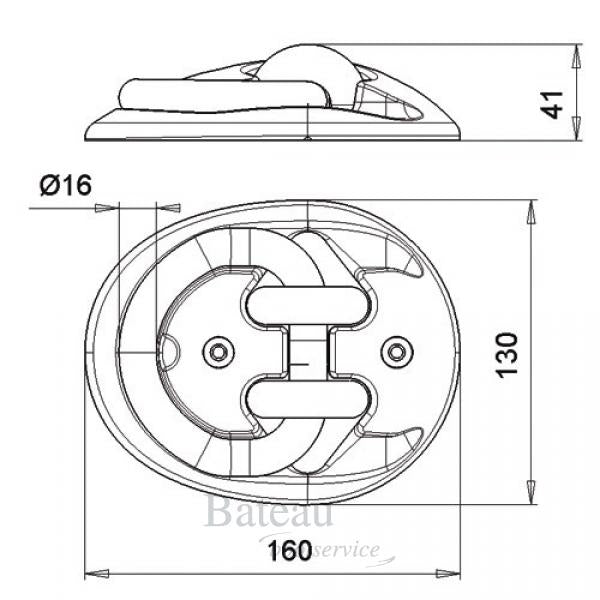 STAZO Wall/Dock Ankerplaat Drop - Bateau Bootservice