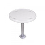 Round - White table top boat - Ø 60 cm with 4 cup holders