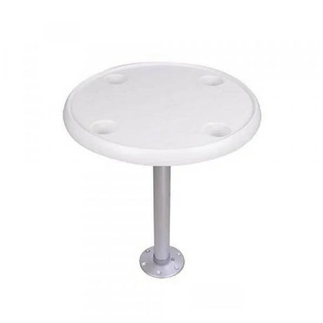 Round - White table top boat - Ø 60 cm with 4 cup holders