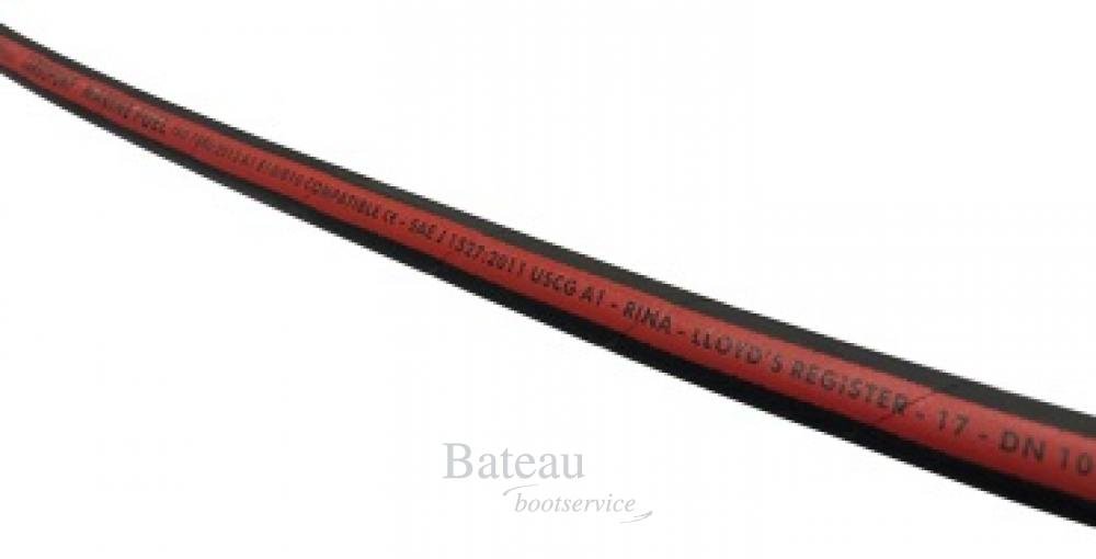 Brandstofslang, 50x64mm, olie- & brandstofbestendig met stalen spiraal (ISO 7840 - CE) - Bateau Bootservice